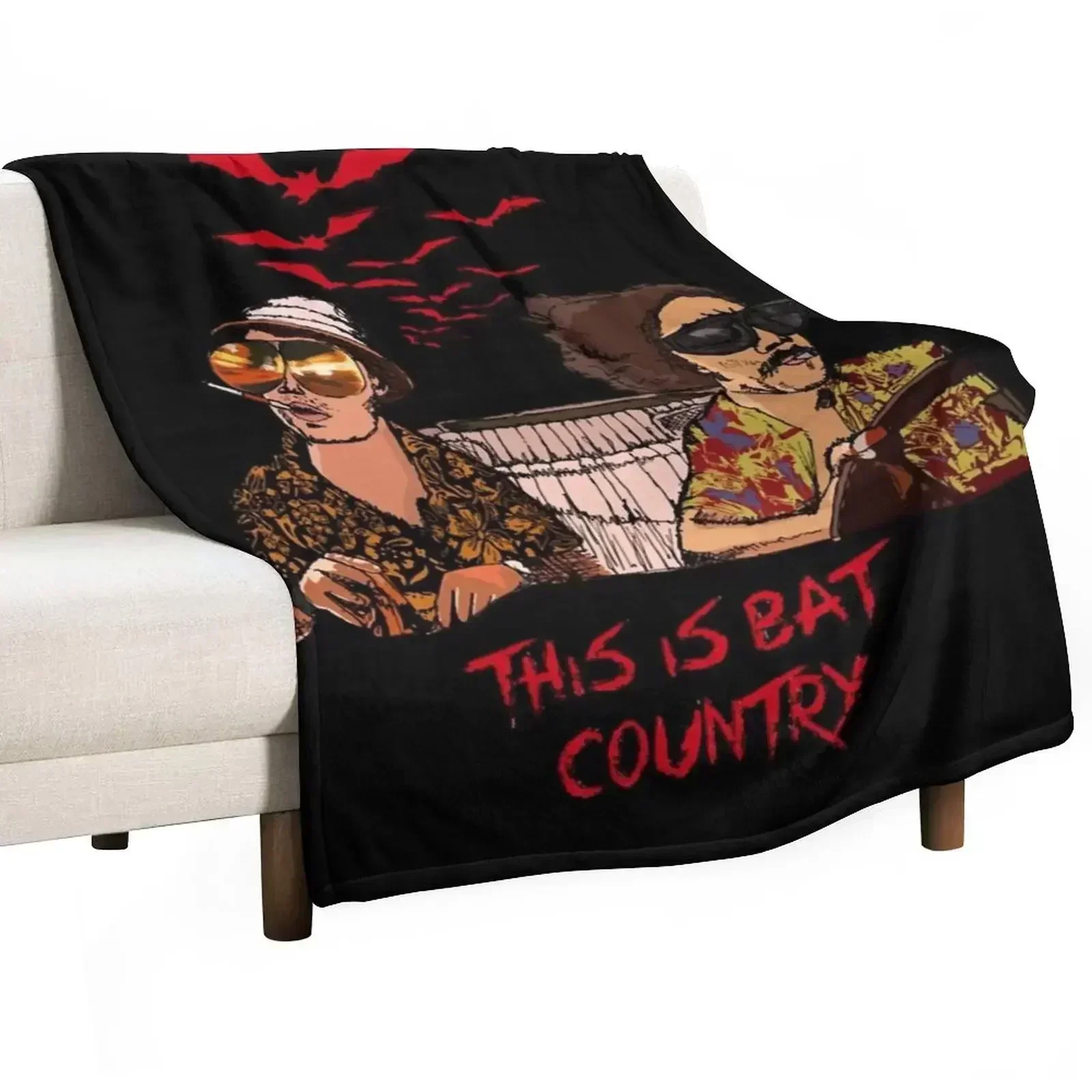 New Gift For Men Bat Country Las Vegas Throw Blanket Travel Decorative Sofa for sofa Beach Flannels Blankets