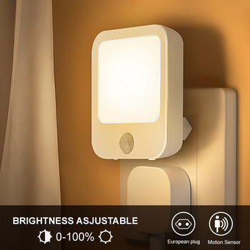 Night Light Motion Sensor With LED Light EU/US Plug Lamps Children'S Night Light Wireless Night Lamp For Bedside Table Bedroom Night Light Motion Sensor With LED Light EU/US Plug Lamps Children'S Night Light Wireless Night Lamp For Bedside Table Bedroom