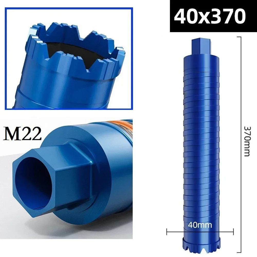 M22 broca de núcleo de concreto, fácil montagem, esmeril de alta qualidade, montagem rápida, material resistente, desempenho superior