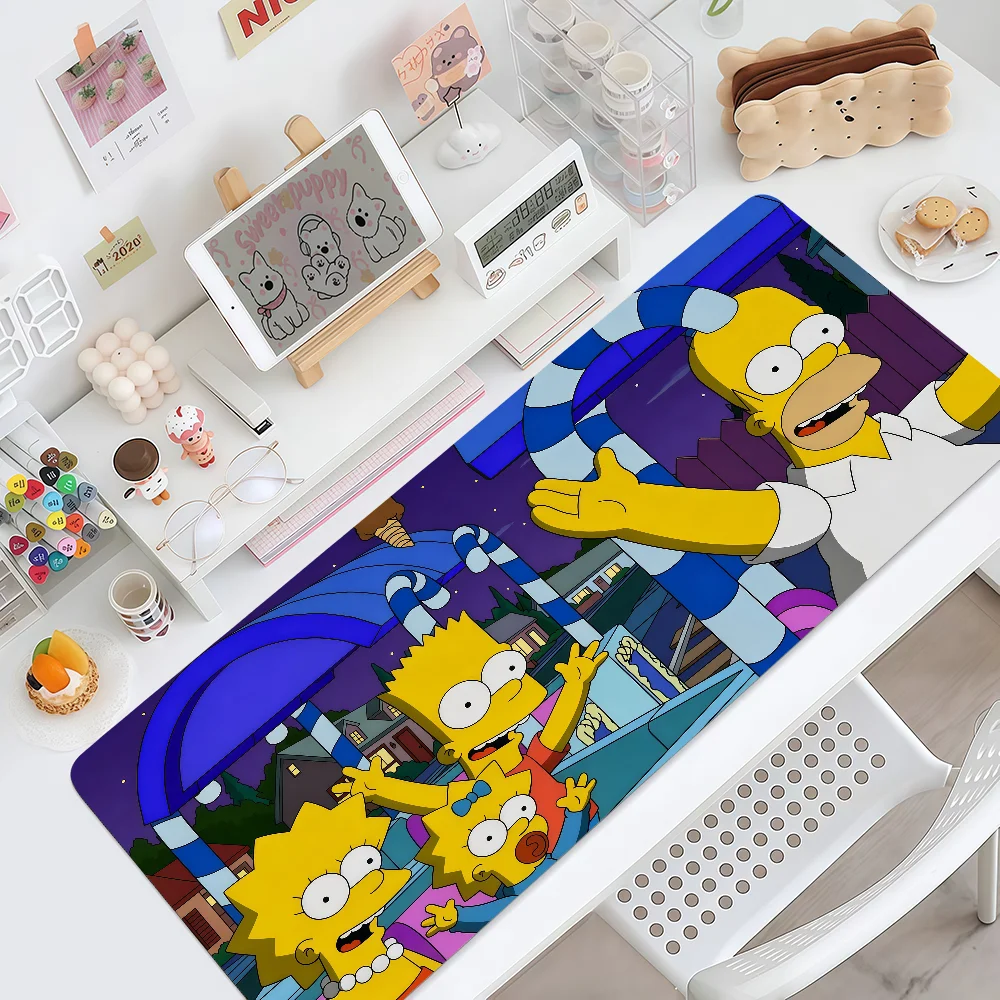 Mouse S-Simpsons Pad MousePad Non-slip Lockedge Office The Student Gaming Thickened Large Writing Sitcom Animated Pad Cushion