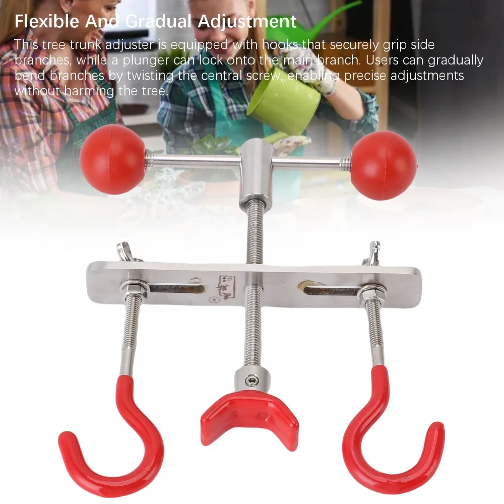 Stainless Steel Tree Branch Bender Labor Saving Non Slip Bonsai Branch Modulator Multifunctional Red Bonsai Branch Bender