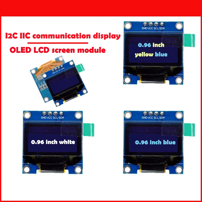0.96 inch blue yellow blue dual color white I2C IIC communication display OLED LCD screen module 0.96 inch