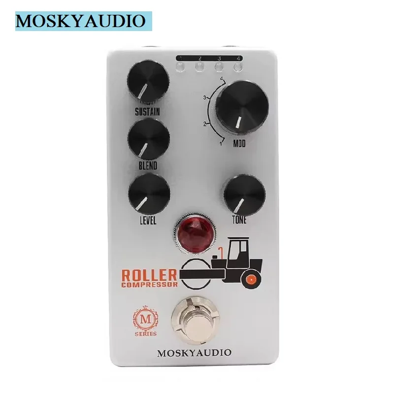 Mosky Roller Compressor Guitar Pedal,4 Modes Compress effect with Sustain/Blend/Level/Tone Button,Compressor Pedal