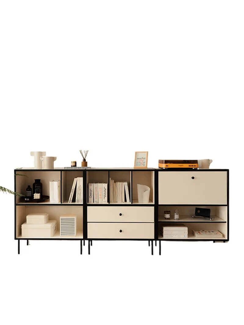 

French bookcase, living room, dining side storage, low cabinet, floor cabinet