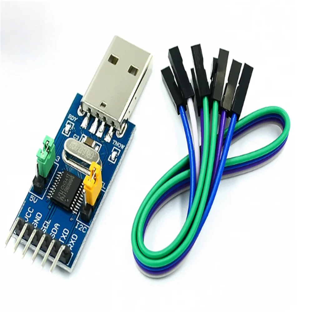 CH341T 2-in-1 Module USB to I2C IIC UART USB to TTL MCU Serial Port Downloader