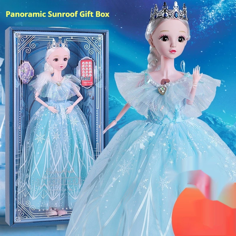 Grote 60 cm prinsessenpop, complete modeset met kam voor haarstyling, interactief rollenspel, speelgoedcadeau voor meisjes