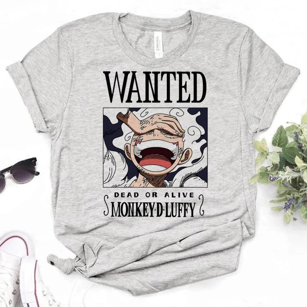 Japanese Anime Luffy Gear 5 T Shirt Women Y2k 2000s Cartoon Tshirt Unisex 90s T-shirt Harajuku Streetwear Graphic Clothes Goth