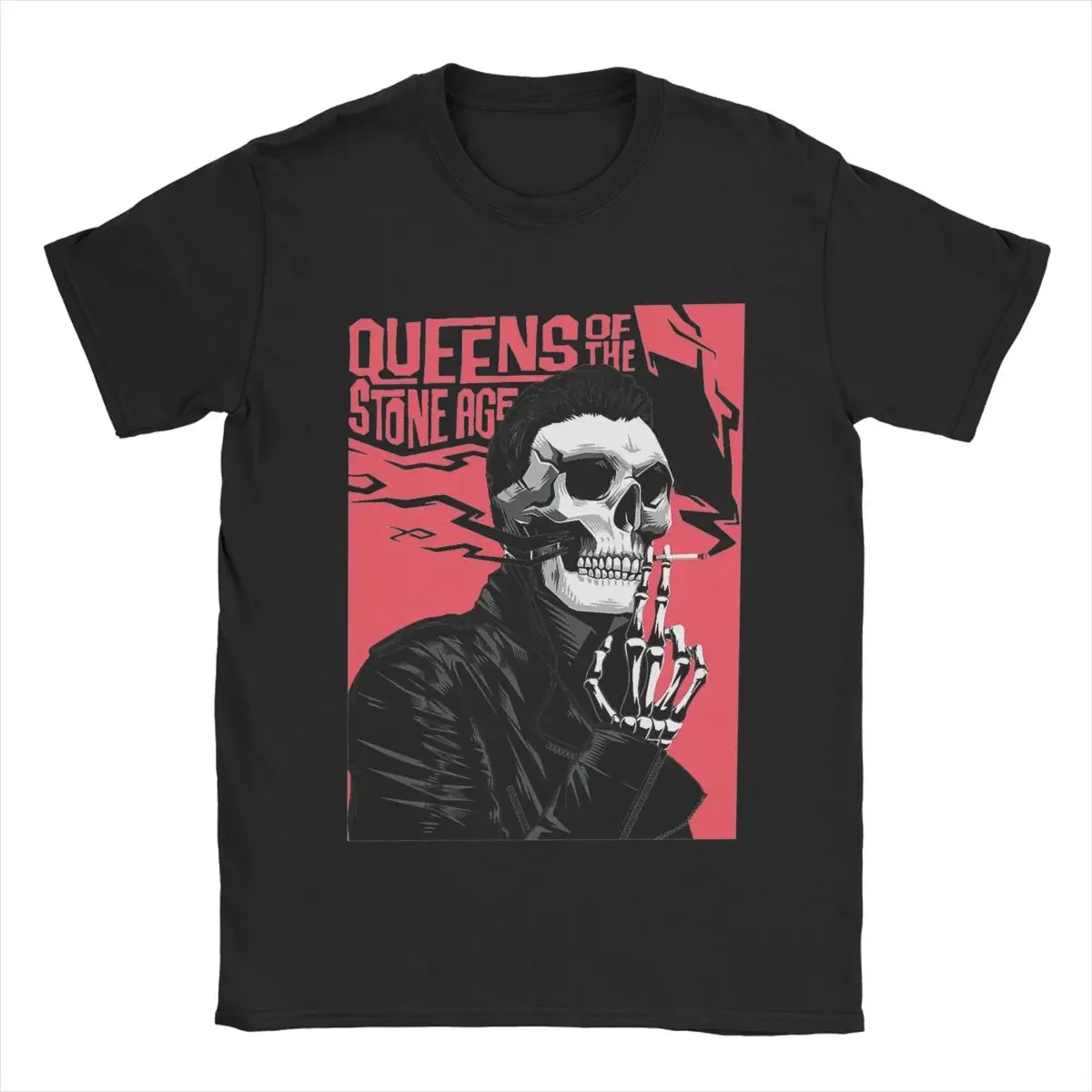 Humorous Queens of The Stone Age Like Clockwork T-Shirt Women O Neck T Shirt Short Sleeve Tee Shirt Plus Size Tops