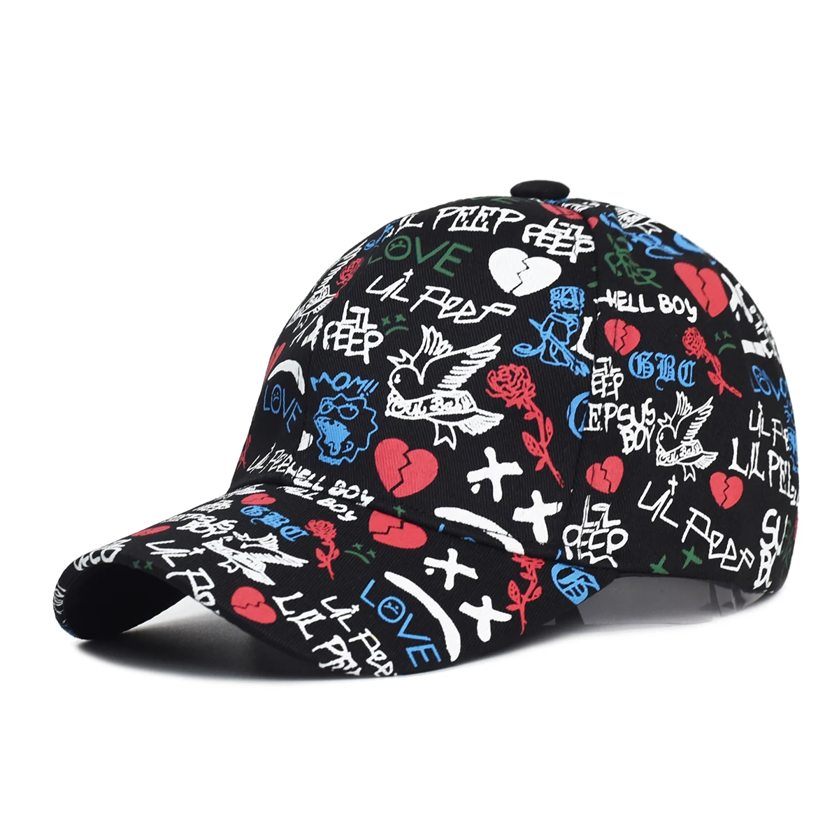 

Fashion Letter Baseball Cap Graffiti Sun Hip Hop Cap Visor Spring Hat Men Adjustable Snapback Cotton Cap For Women Men Hats