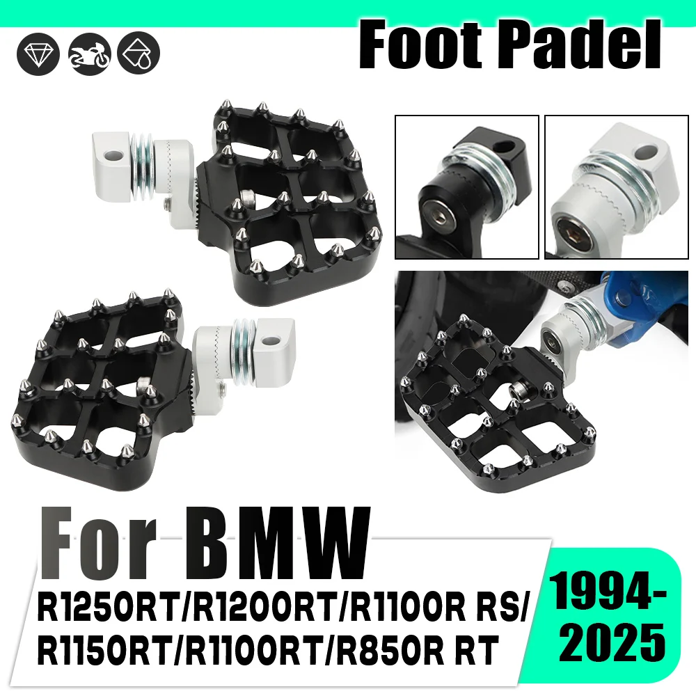 For bmw Pegs Motorcycle Footrests Rear Foot Rest Pedals Wide Footpegs For BMW R1250RT 2025 R1200RT R1100R/RS RT R1150RT R850RT/R