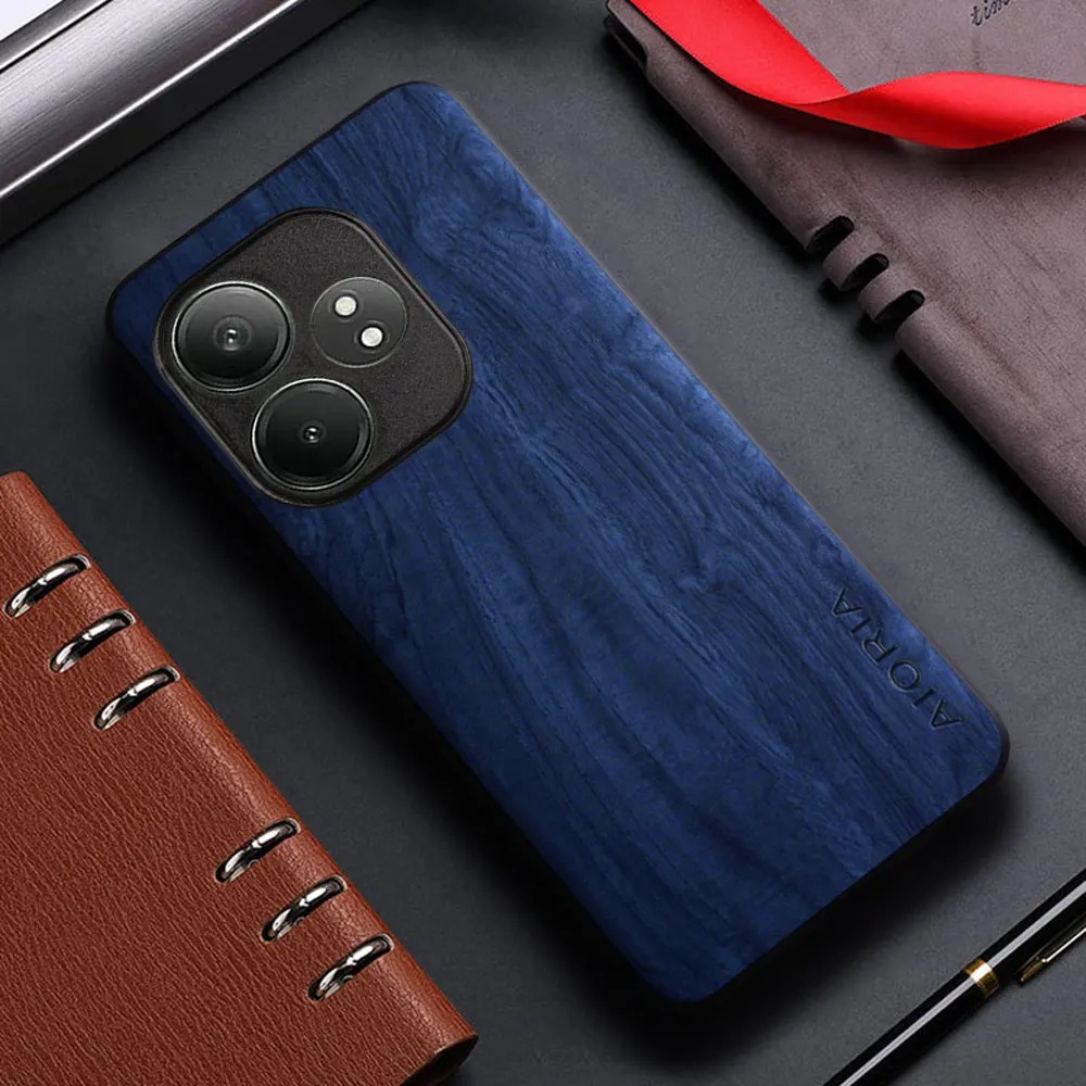 Case for Realme GT Neo 6 SE Neo 5 3T 2 2T Pro 5G funda bamboo wood pattern Leather cover for realme gt neo6 se neo5 3t 2t case