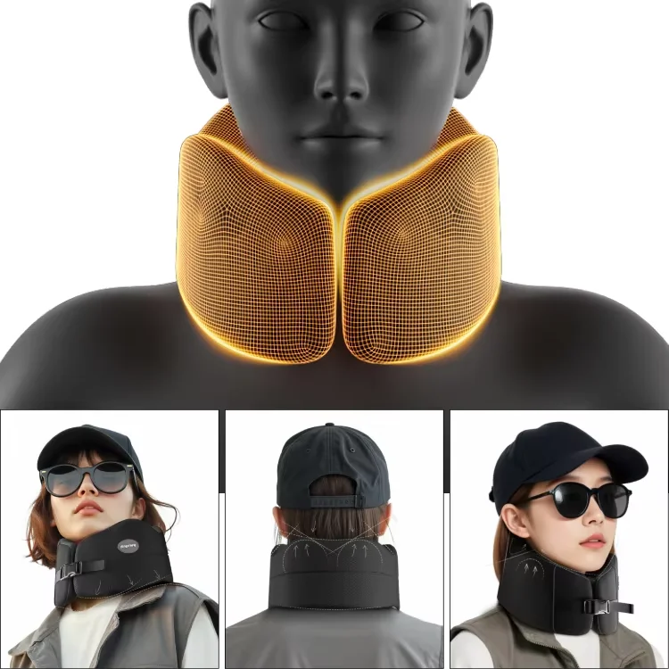 360° Support Headrest Portable U Shaped Travel Wrap Pillow Support Memory Foam Neck Pillow for Sleeping