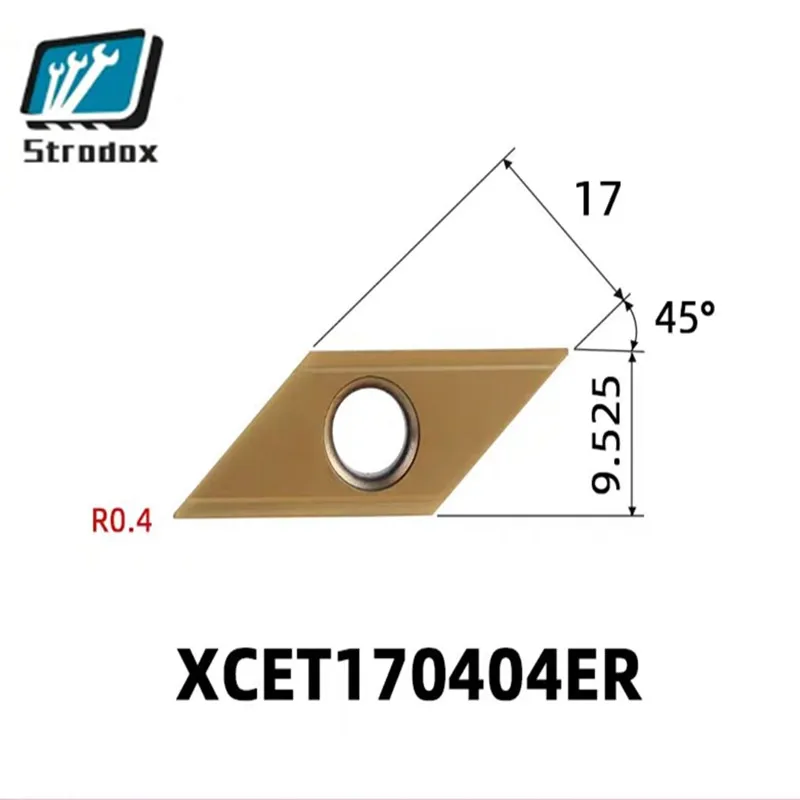2 قطع XCET 310404/170404 إدراج 45 درجة زاوية لتجهيز الصلب الاستقرار ومقاومة التآكل
