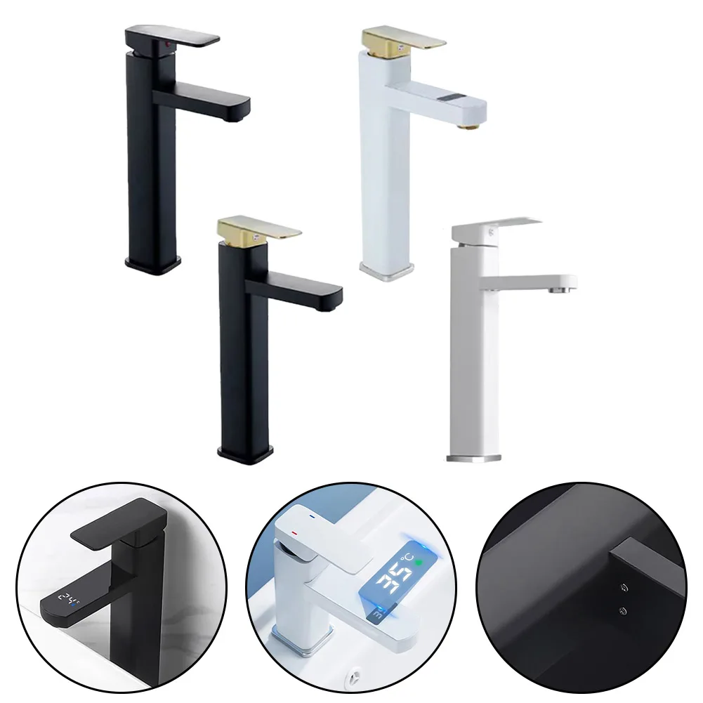 LED Temperature Faucet Digital Display Faucet Accurate Temperature Monitoring Easy To Install Portable For Bathroom