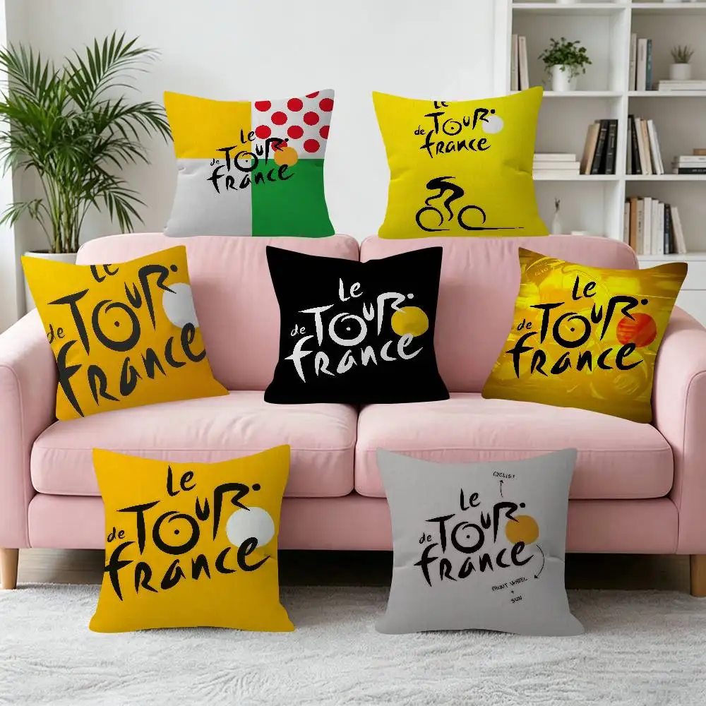 Tour De France Bike Bicycle Cushion Cover Pillowcase Upholstery Sofa Throw Pillow Home Decor Pillowcas