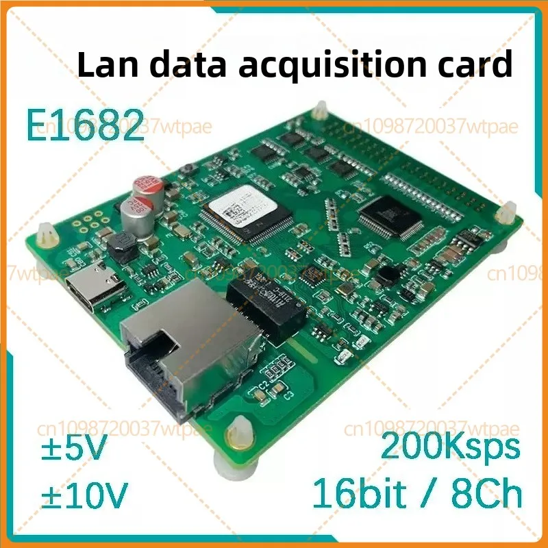 For E1682 Ethernet Data Acquisition Card 8 Channel 16Bit 200Ksps Parallel Sampling ±5V ±10V Input