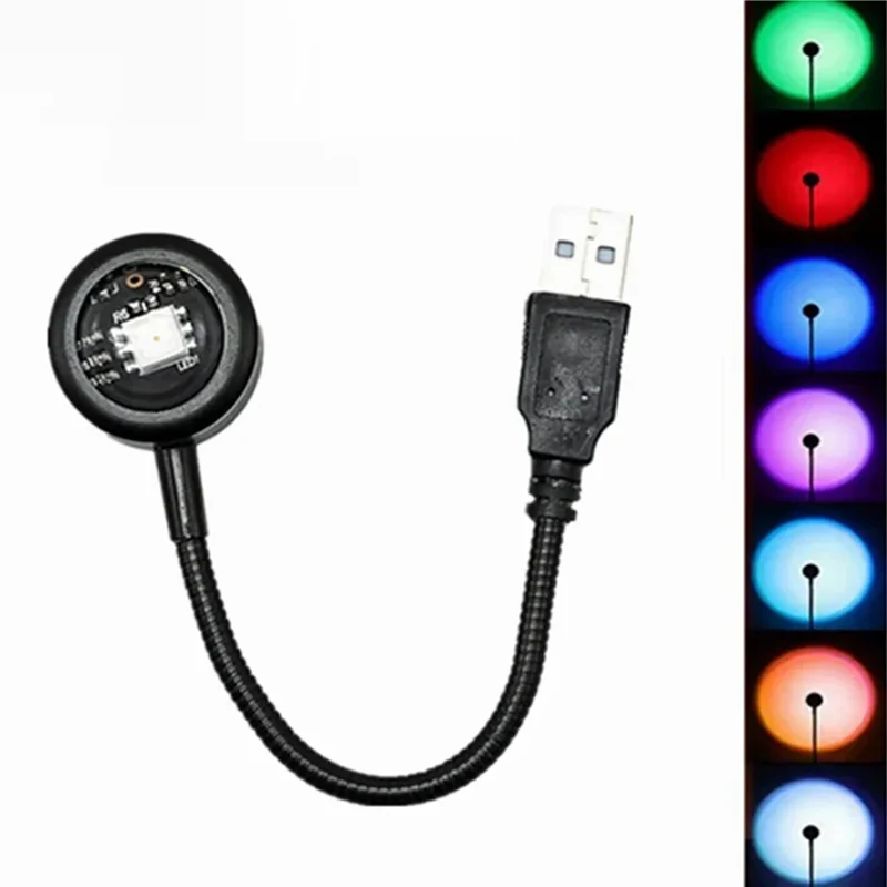 USB светодиодный атмосферный ночник, проектор для фотосъемки, лампа заката для спальни, гостиной, декор, фоновое украшение, освещение