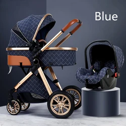 Baby Strollers can Sit or Lie Down Two-way High Landscape Folding Shock-absorbing with Safety Carrycot 2 in 1 Newborn Stroller