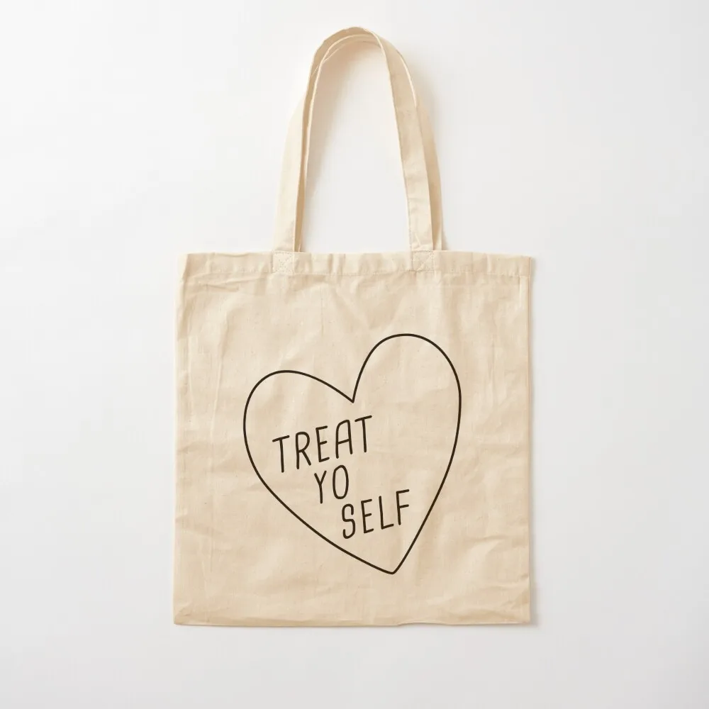 

Treat Yo Self White Tote Bag Women's bag Woman shopper bag eco pack Canvas Tote