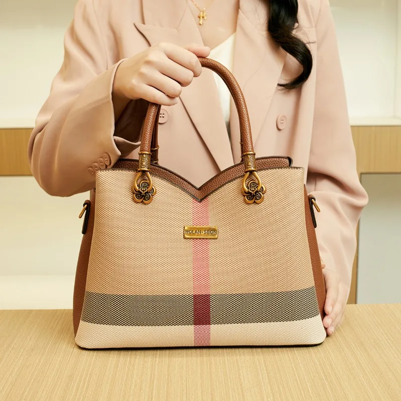 المتخصصة شريط حمل حقيبة 2025 جديد الراقية سعة كبيرة يطير متماسكة حقيبة قماش قنب المرأة الكتف المحمولة حمل اليومي