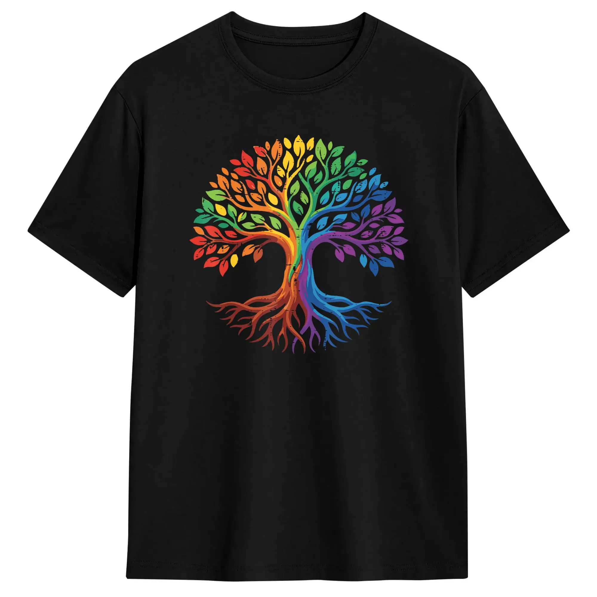 Rainbow Gay Tree Life LGBTQ Flag Pride Month T-Shirt Summer Streetwear T Shirts Cotton Novelty Tee Shirt For Man Pattern Clothes