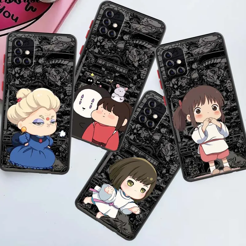 

Anime S-Spirited A-Away Cute Phone Case For Samsung A56 A42 A36 A34 A33 A32 A23 A16 A04 A03 Note 20 5G Frosted Translucent