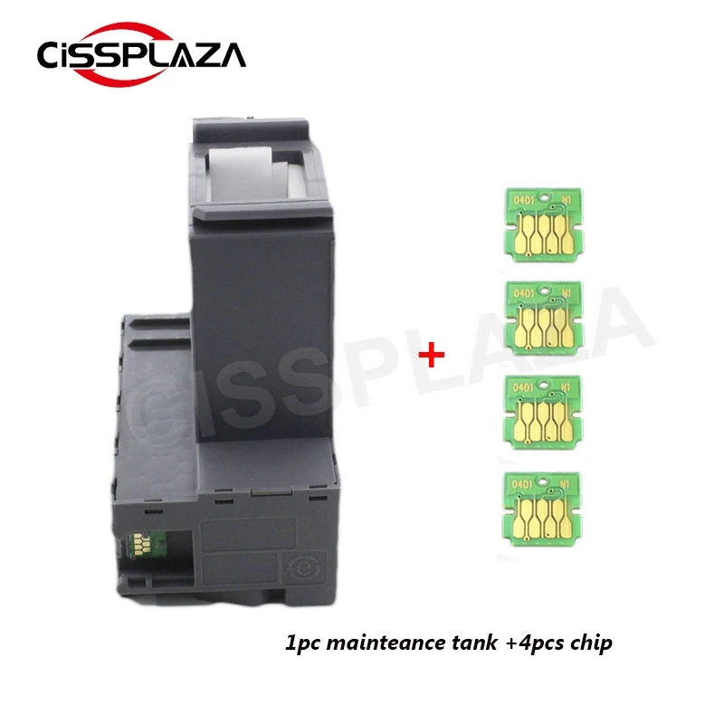 CISSPLAZA 1X T04D1 Maintenance Box +  extra chip Compatible For Epson wf-2800 wf-2860 wf-2865 xp5100 xp5115 M3180 ET2700 ET2750