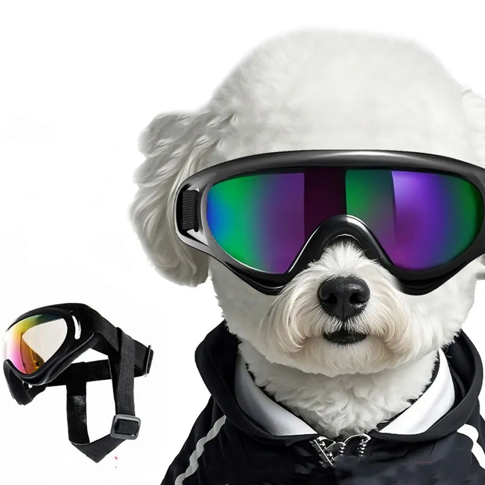 

Summer Style Dog Goggles Adjustable Strap UV Protection Pet Sunglasses Comfortable Fit Breathable Protective Eyewear