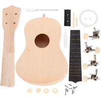 High Quality Basswood Diy Ukulele Kit Creative Guitar Assembling Kit Hand Painting Ukulele Set Ukulele Diy Kit Children Art