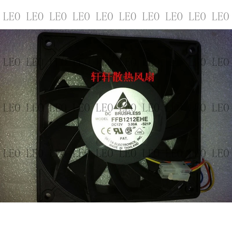 SS For Delta FFB1212EHE 12038 12CM 12V 3A 4-wire large airflow cooling fan