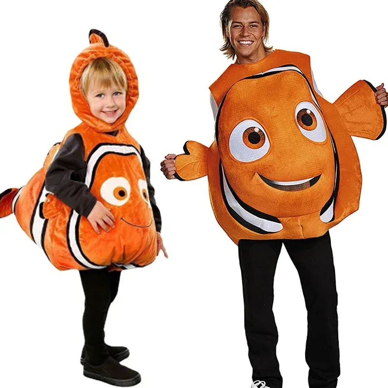 

Clownfish Nemo Costume For Toddler Kids Baby Cute Fish Cosplay Adult Nemo Costume For Men Halloween Party Purim Carnival FH4860