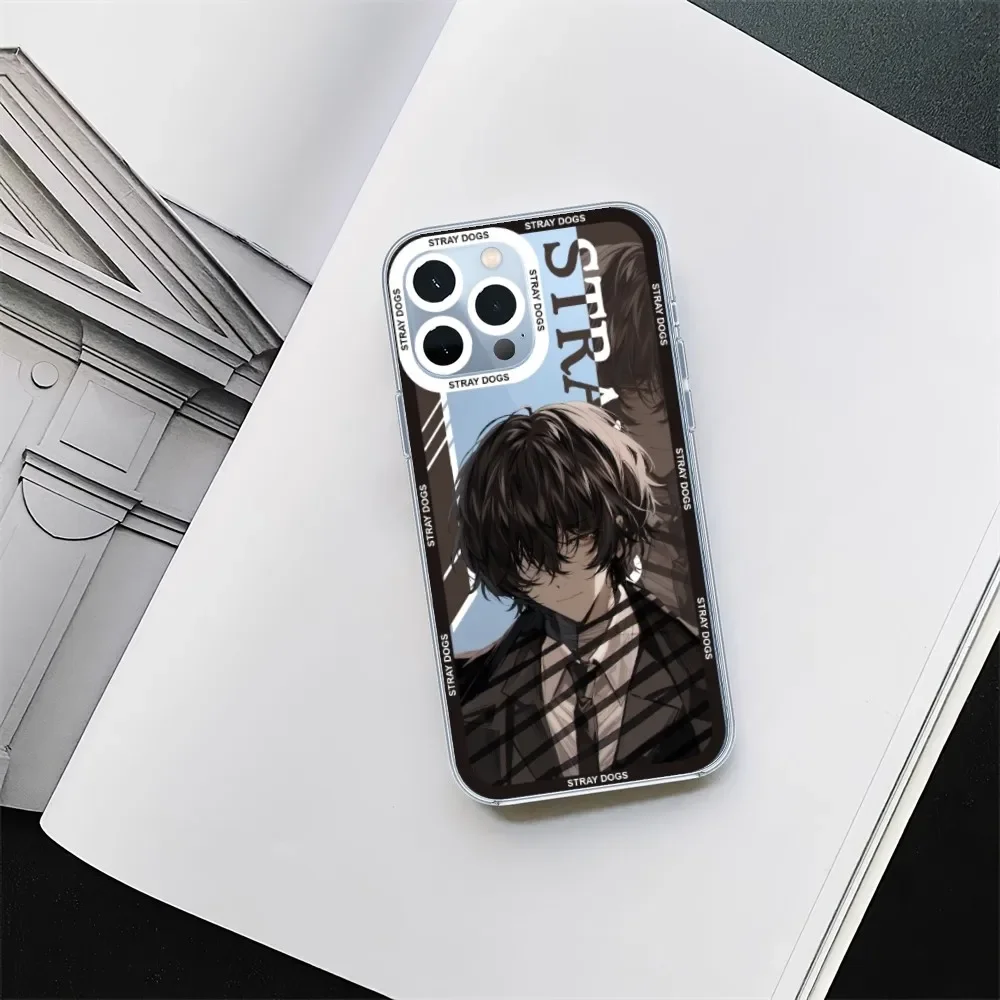 Anime Bungo Stray Dogs Phone Case For iPhone 11 12 Mini 13 14 15 Pro Max Transparent Shell