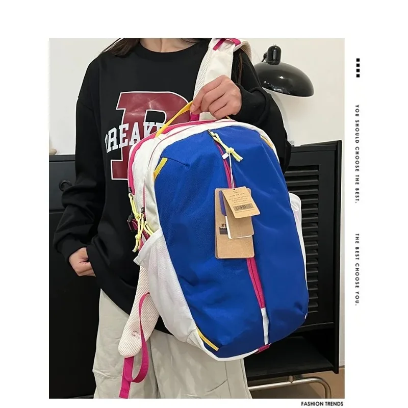 2025 حقيبة كتف جديدة مقارنة الألوان حقيبة كتف رياضية خارجية ملونة حقيبة ظهر عصرية للمشي لمسافات طويلة