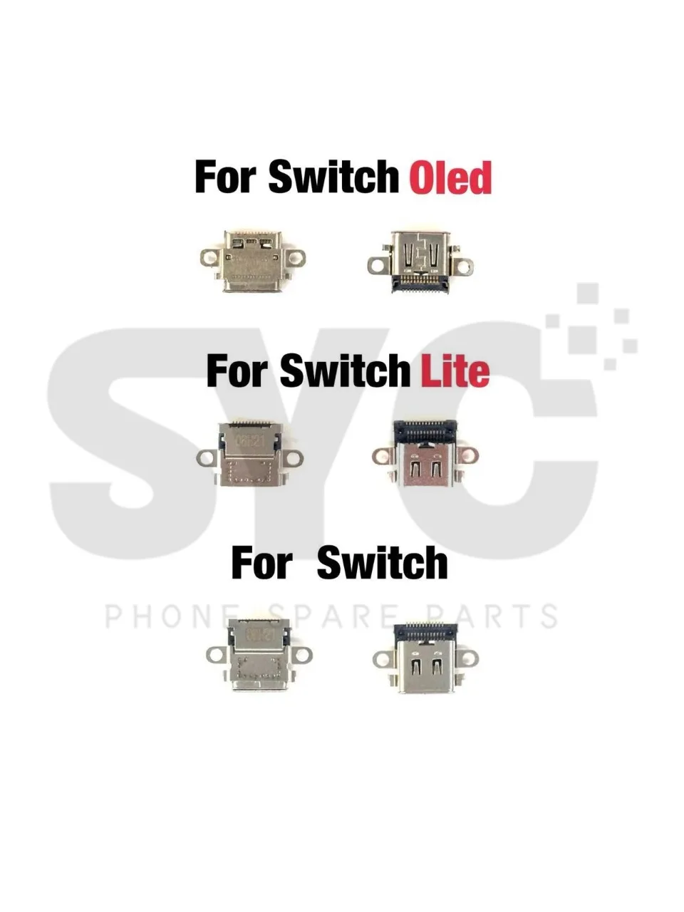 Oryginalna stacja dokująca z portem ładowania USB do konsol Nintendo Switch NS Lite NS OLED, gniazdo ładowania, port Type-C, złącze zasilania. — zdjęcie produktu 6