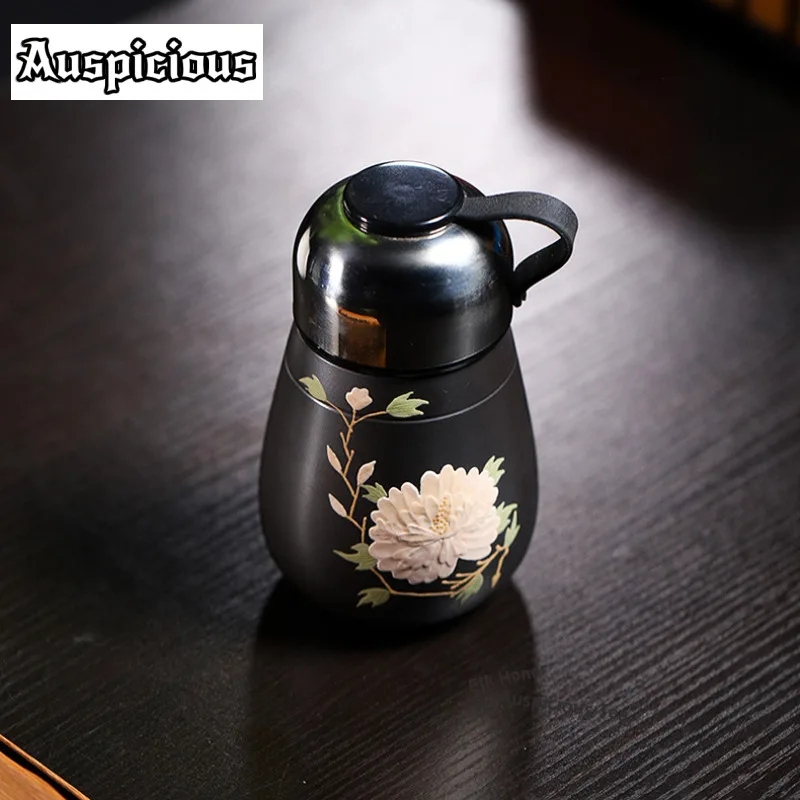 390ml Yixing Purple Sand Stone Yellow Teacup Ancient Tea Bowl Mug Tea-tasting Smelling Cup Chazhan Master Cups Teaset Accessorie