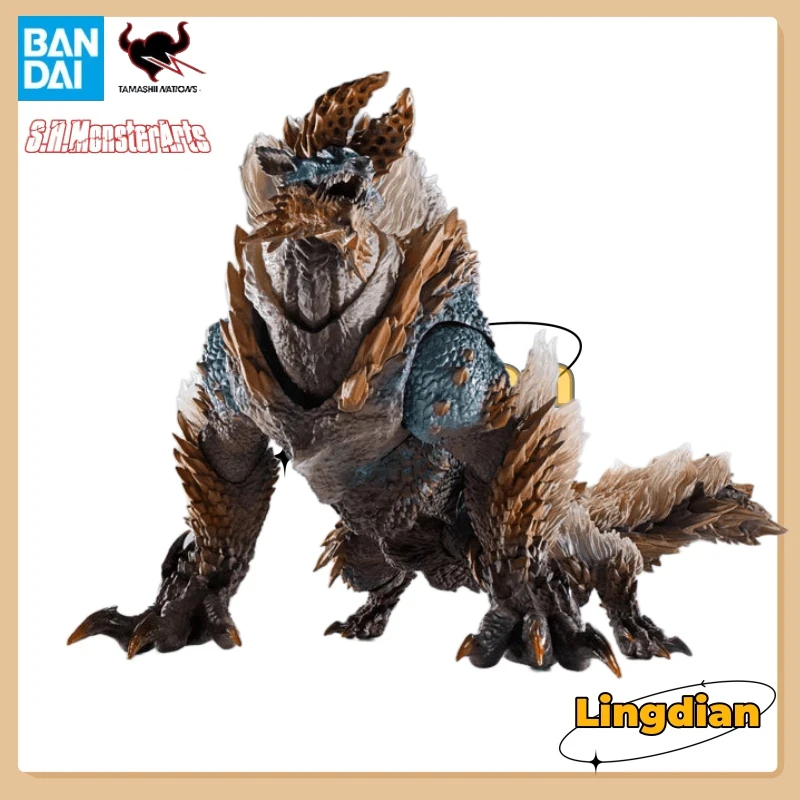 In Stock Original Bandai S.H.MonsterArts Monster Hunter World Iceborne Comic MHP Kinoga Zinogre Shm Action Doll Model Children