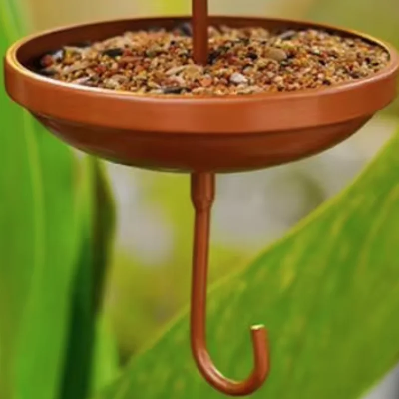 

Outdoor Bird Feeder Rustic Umbrella-shaped Bird Feeder with Rain Guard Decorative Hanging Wildbird Platform Outdoor for Balcony