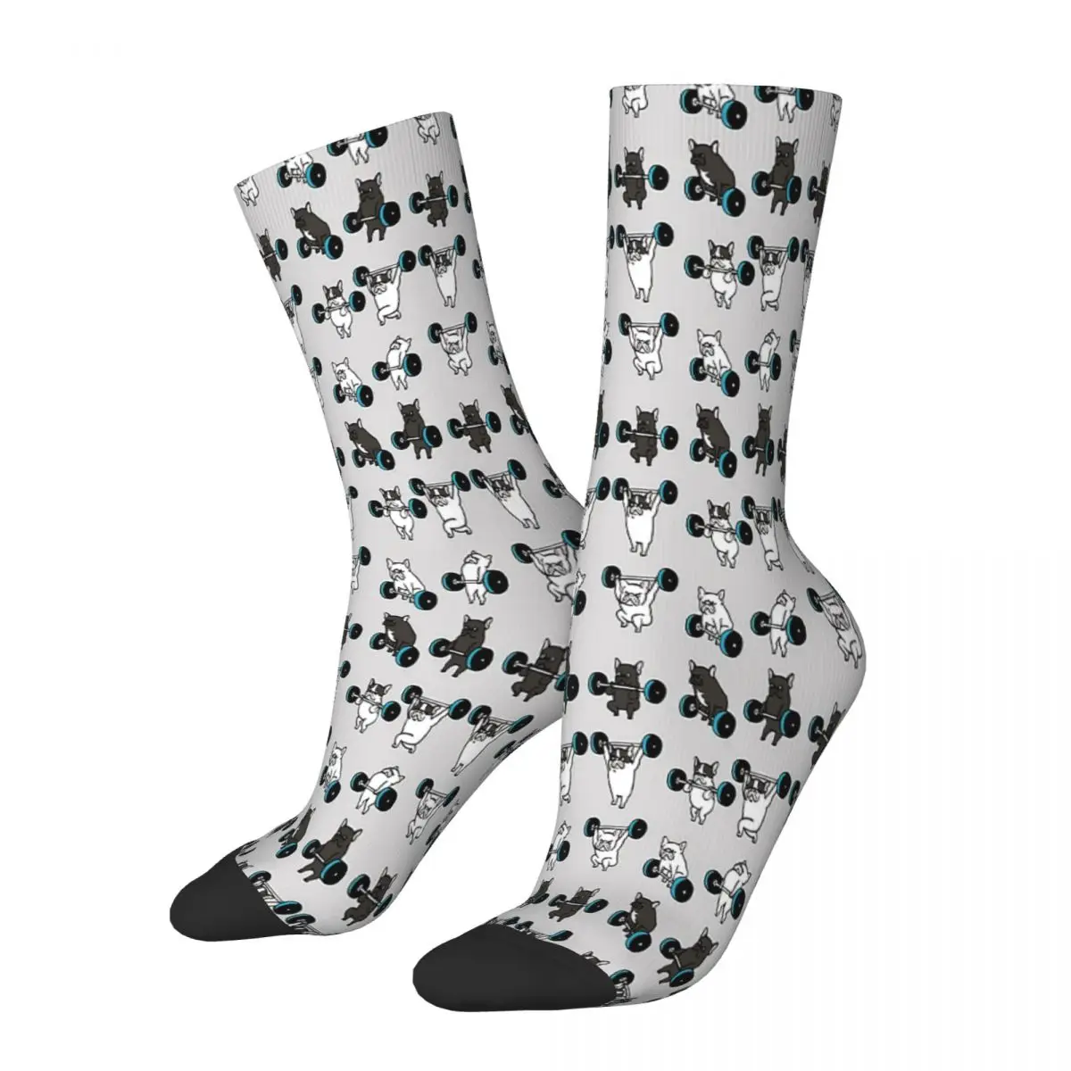 

Lifting Frenchie Socks Male Mens Women Spring Stockings Printed