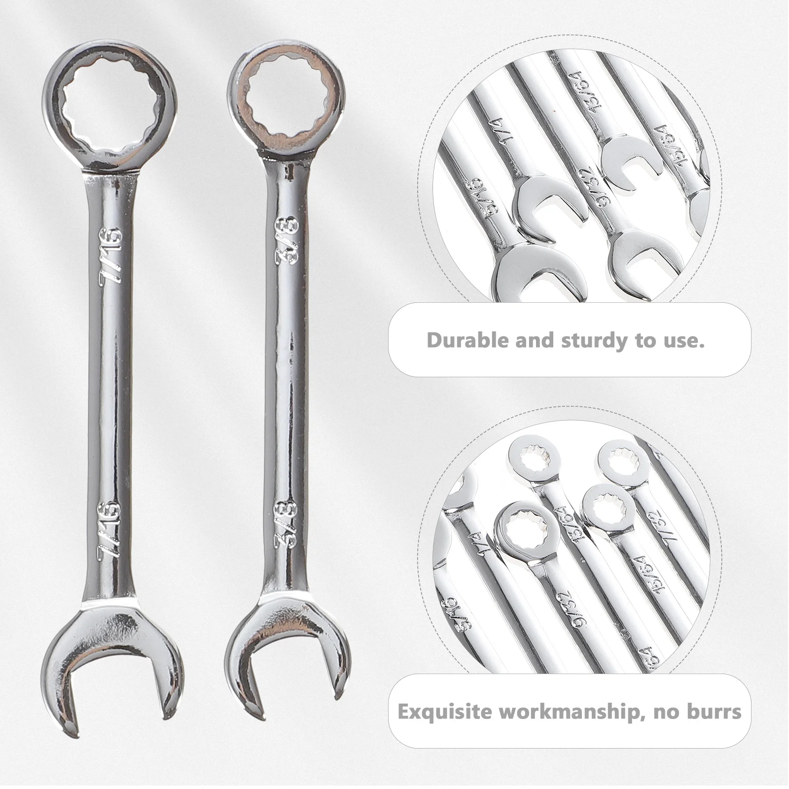 

10Pcs Steel Mini Spanner Set Plum Blossom Design Compact Lightweight Repair Wrenches Kit for Furniture Electronics Auto