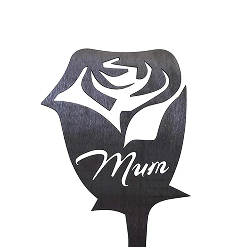 Mum Metal Iron Flower, Hand Forged Flower Garden Sculpture Rose Board Garden Art Home Decoration