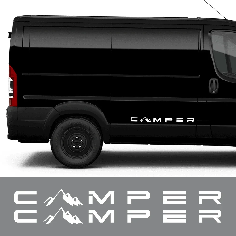 Camper-pegatina adhesiva para coche de montaña, calcomanía 4x4 todoterreno para furgoneta, caravana, camión, Taxi, Camping, carga, autocaravana, decoración de vinilo, accesorios para automóvil