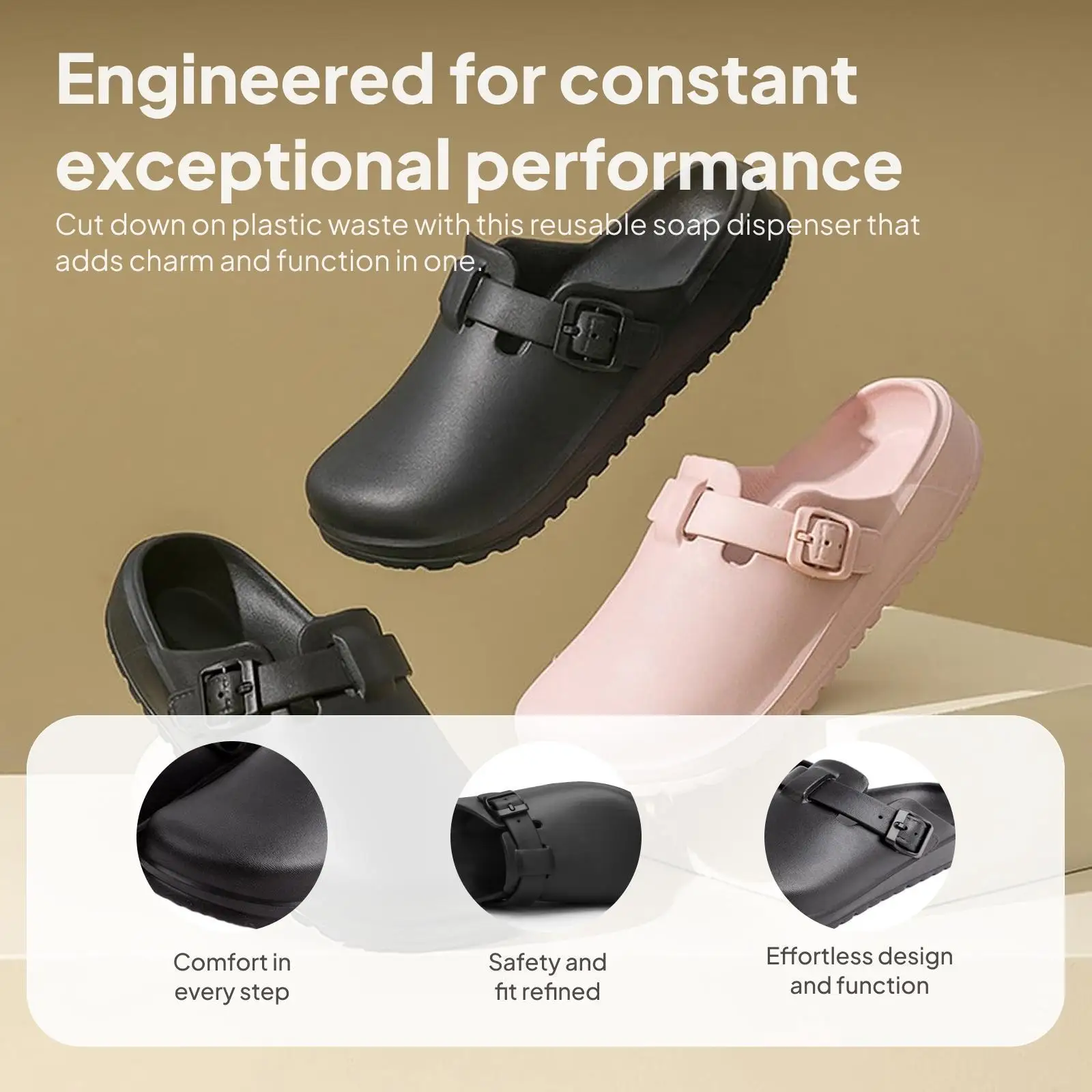 Slip on Nursing Shoes for Women Non Slip EVA Clogs Comfortable Work Footwear for Chef Doctor Casual Summer Outdoor Garden