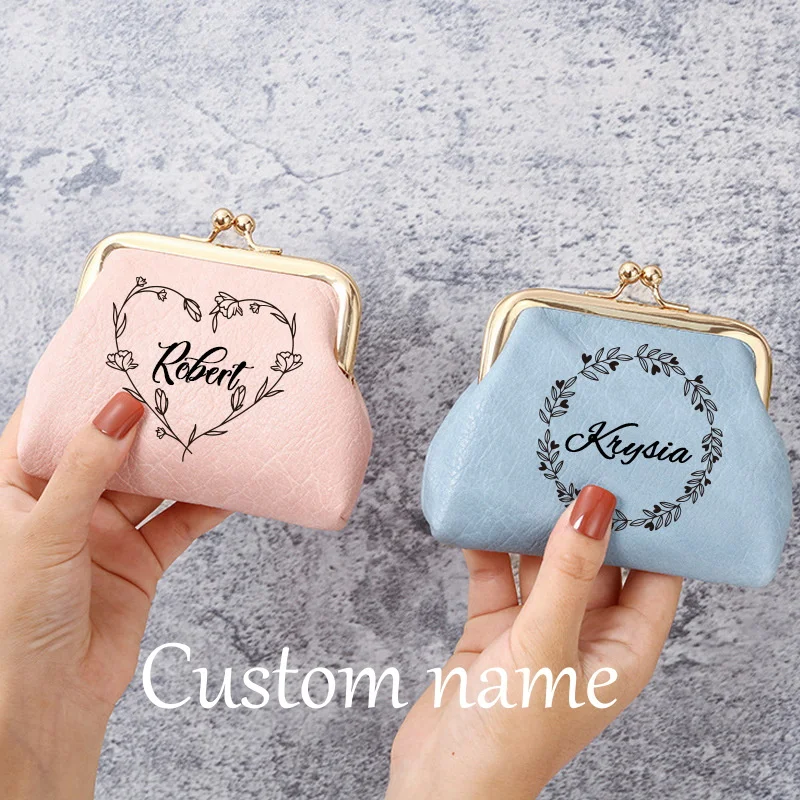 Stylish Mini Custom Name Handbag Versatile Candy-Coloured Coin Purse DIY Change Purse for Women Fashionable Compact Organizer
