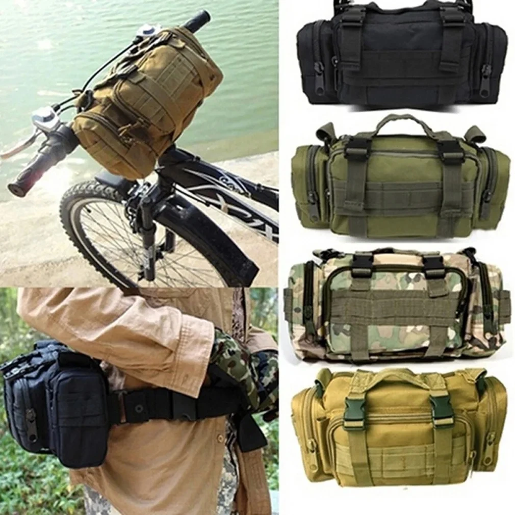 Men Tactical Molle Waist Pack Waterproof Waist Bag Mochilas Fanny Pack Outdoor Camping Hiking Pouch 3P Chest Bag Wallet Belt Bag