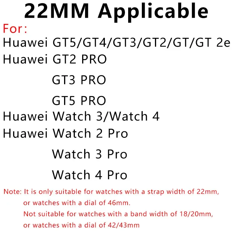 22mm Nylon Loop Strap For Huawei GT5 4 3 2 46mm Bracelet GT2 3 5 Pro 2e Sport Correa For Huawei Watch 3/4 2 3 4 Pro Band 46mm