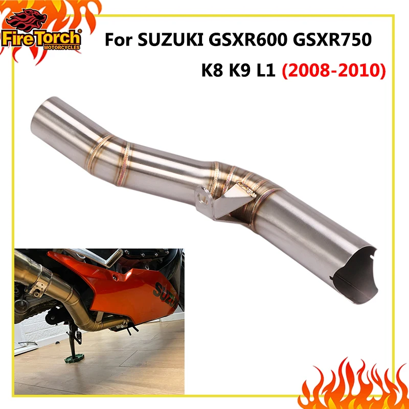Für SUZUKI GSXR 600 750 K8 K9 L1 GSXR750 GSXR600 2008 2009 2010 Motorrad Auspuff Verbindungsrohr zum Original-Schalldämpfer