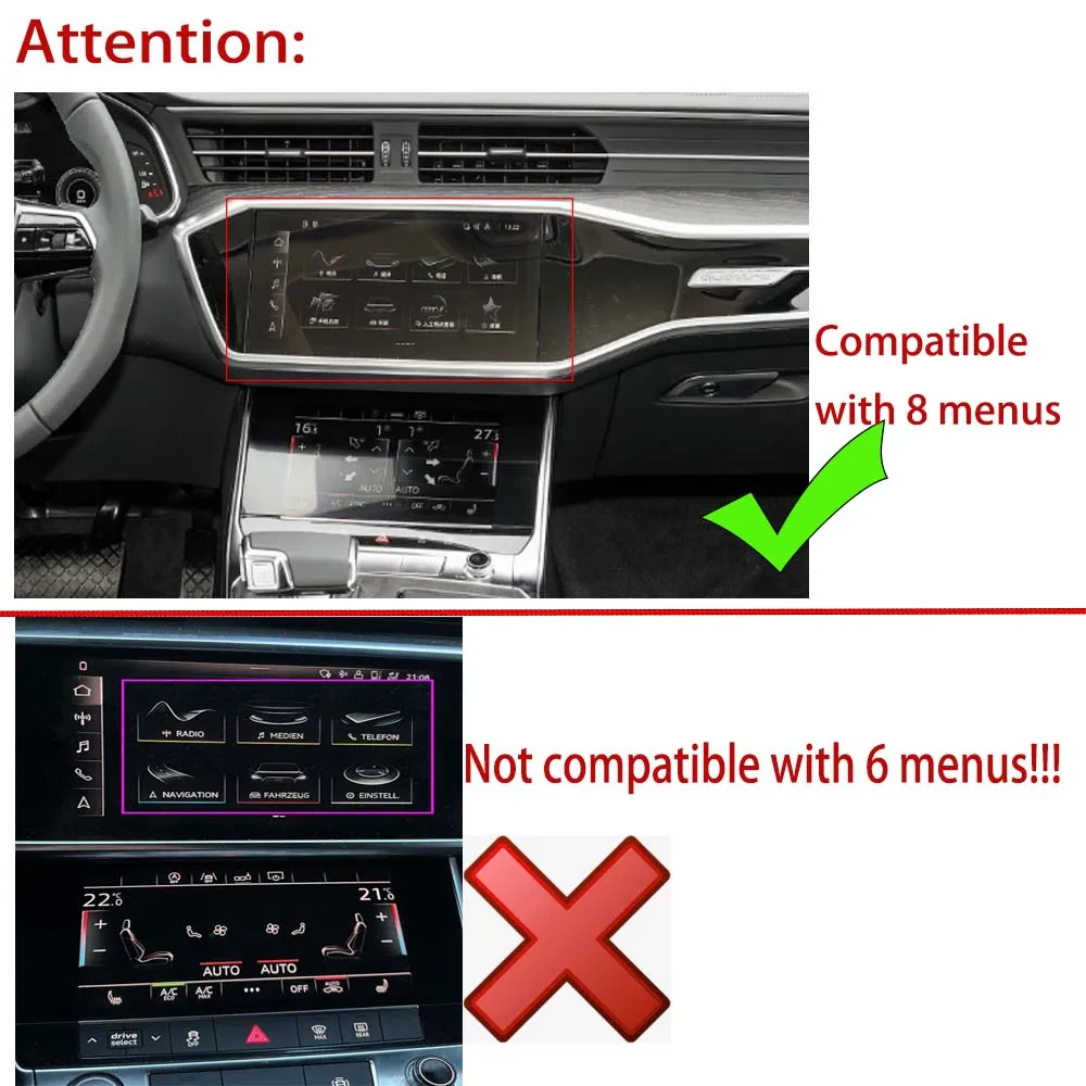 Reverse Camera Kit Special For Audi A6 A7 A8 Q7 A6L 2019~2024 Original Screen Plug & Play HD Night Vision Front Rear View Camera