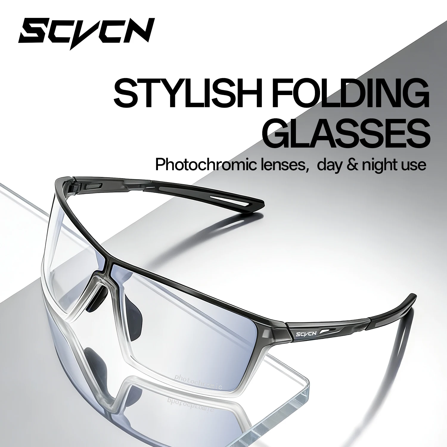 

SCVCN портативные очки для пешего туризма, складные солнцезащитные очки, фотохромные велосипедные очки, велосипедные мужские и женские спортивные очки MTB Racing UV400