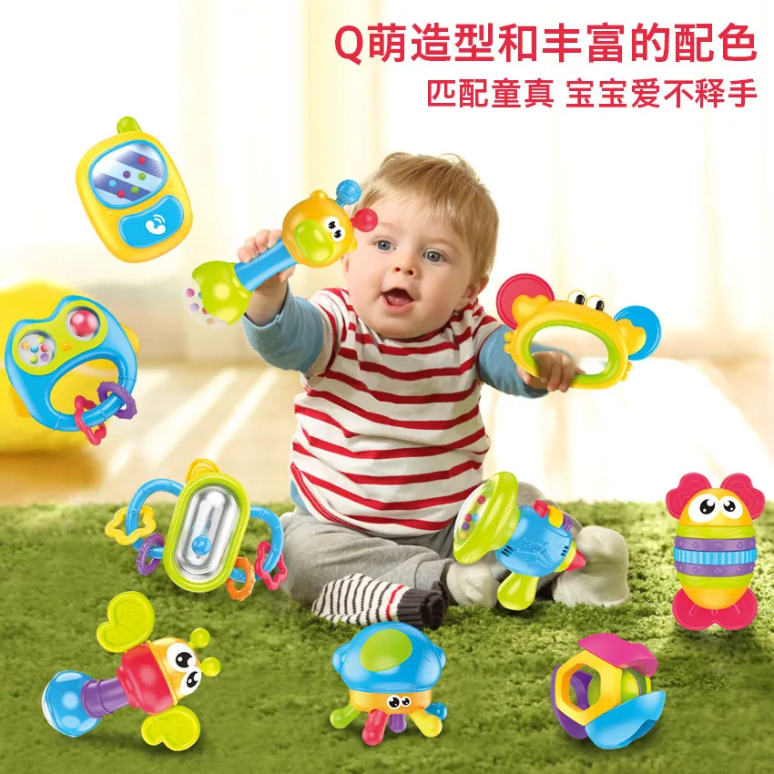 Baby toys 0-1 years old hand rattle ten multi-functional intelligence development enlightenment baby emotional comfort DIY suit