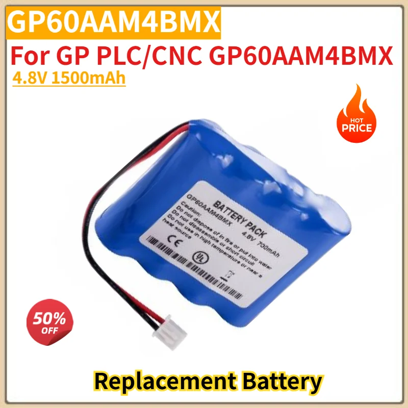 100% New High Quality GP60AAM4BMX 4.8V 1500mAh Battery For GP PLC/CNC GP60AAM4BMX CNC System Replacement Battery